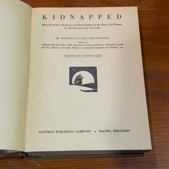 Kidnapped By Robert Louis Stevenson 1935 Hardcover Edition Whitman Publishing - Picture 4 of 5